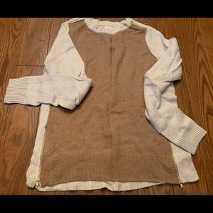Two-tone JCrew Zipper Sweater